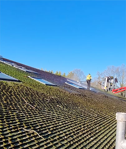 Commercial Roof Cleaning Service Background Image